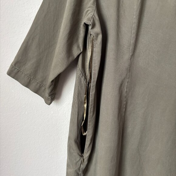 Talbots 18W Lace Up Relaxed Shift Dress Army Green - Picture 10 of 10